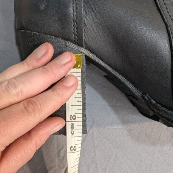 Black Bunker Ankle Boots Size 38 - Picture 12 of 12